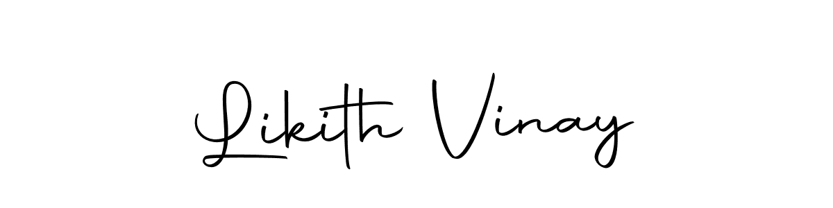 Create a beautiful signature design for name Likith Vinay. With this signature (Autography-DOLnW) fonts, you can make a handwritten signature for free. Likith Vinay signature style 10 images and pictures png