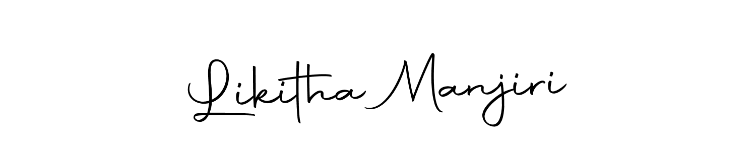 Make a beautiful signature design for name Likitha Manjiri. With this signature (Autography-DOLnW) style, you can create a handwritten signature for free. Likitha Manjiri signature style 10 images and pictures png