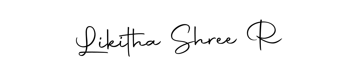 You should practise on your own different ways (Autography-DOLnW) to write your name (Likitha Shree R) in signature. don't let someone else do it for you. Likitha Shree R signature style 10 images and pictures png