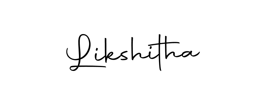 Use a signature maker to create a handwritten signature online. With this signature software, you can design (Autography-DOLnW) your own signature for name Likshitha. Likshitha signature style 10 images and pictures png