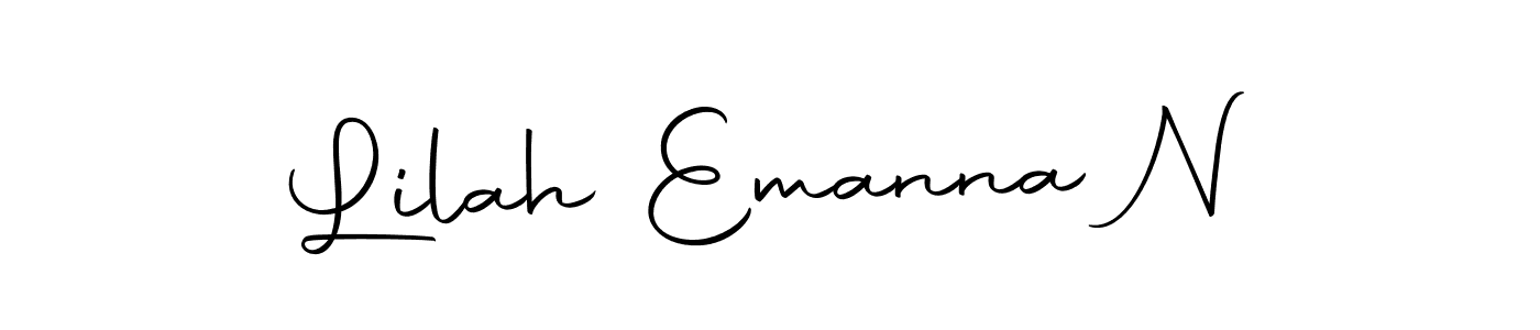 Design your own signature with our free online signature maker. With this signature software, you can create a handwritten (Autography-DOLnW) signature for name Lilah Emanna N. Lilah Emanna N signature style 10 images and pictures png