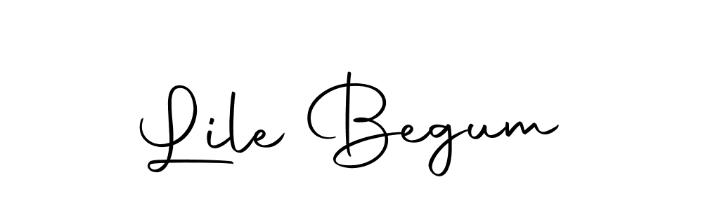 Lile Begum stylish signature style. Best Handwritten Sign (Autography-DOLnW) for my name. Handwritten Signature Collection Ideas for my name Lile Begum. Lile Begum signature style 10 images and pictures png