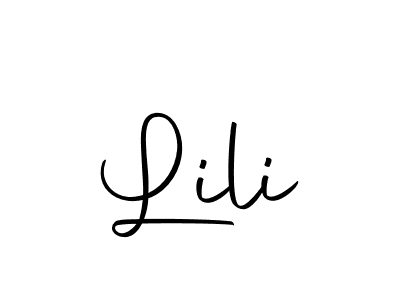 Design your own signature with our free online signature maker. With this signature software, you can create a handwritten (Autography-DOLnW) signature for name Lili. Lili signature style 10 images and pictures png