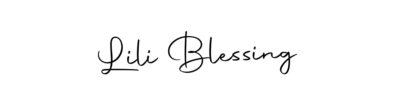 Lili Blessing stylish signature style. Best Handwritten Sign (Autography-DOLnW) for my name. Handwritten Signature Collection Ideas for my name Lili Blessing. Lili Blessing signature style 10 images and pictures png