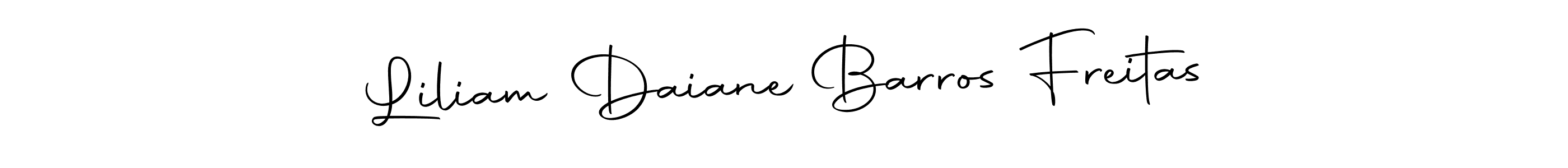 Make a short Liliam Daiane Barros Freitas signature style. Manage your documents anywhere anytime using Autography-DOLnW. Create and add eSignatures, submit forms, share and send files easily. Liliam Daiane Barros Freitas signature style 10 images and pictures png