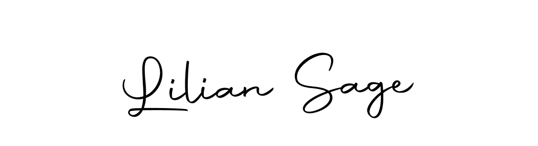How to make Lilian Sage signature? Autography-DOLnW is a professional autograph style. Create handwritten signature for Lilian Sage name. Lilian Sage signature style 10 images and pictures png