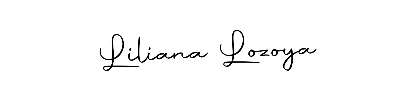 Design your own signature with our free online signature maker. With this signature software, you can create a handwritten (Autography-DOLnW) signature for name Liliana Lozoya. Liliana Lozoya signature style 10 images and pictures png
