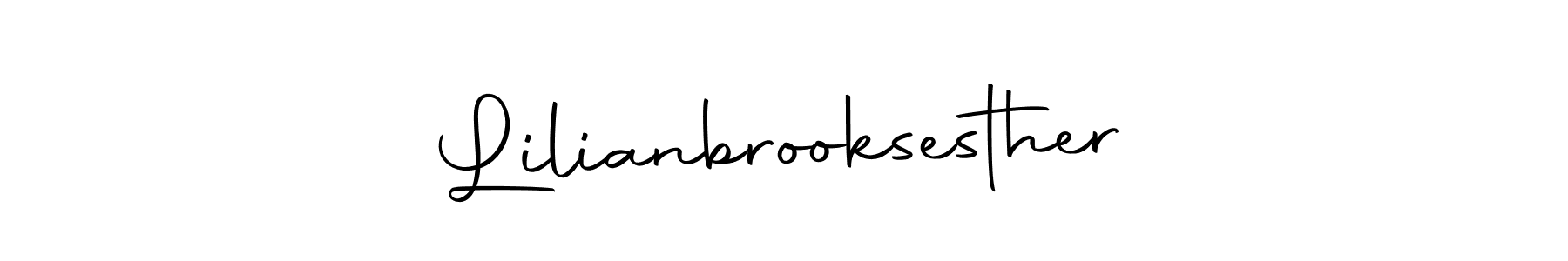 You should practise on your own different ways (Autography-DOLnW) to write your name (Lilianbrooksesther) in signature. don't let someone else do it for you. Lilianbrooksesther signature style 10 images and pictures png