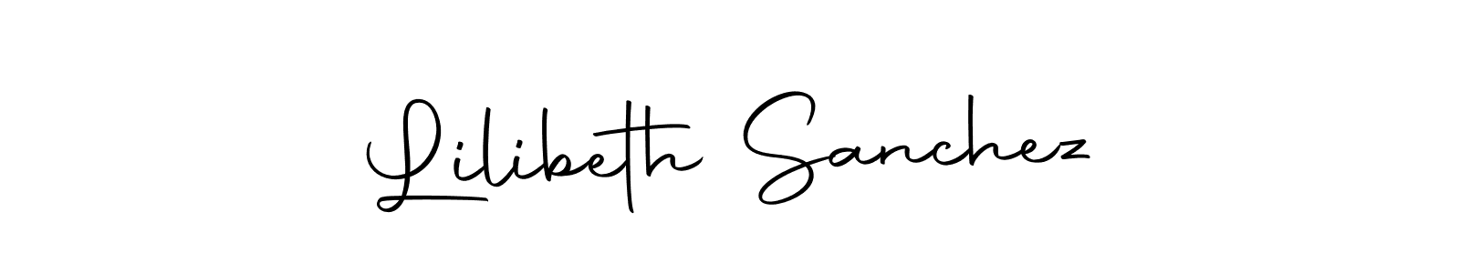 How to make Lilibeth Sanchez name signature. Use Autography-DOLnW style for creating short signs online. This is the latest handwritten sign. Lilibeth Sanchez signature style 10 images and pictures png