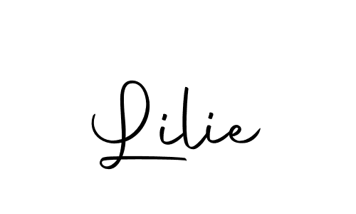 You should practise on your own different ways (Autography-DOLnW) to write your name (Lilie) in signature. don't let someone else do it for you. Lilie signature style 10 images and pictures png
