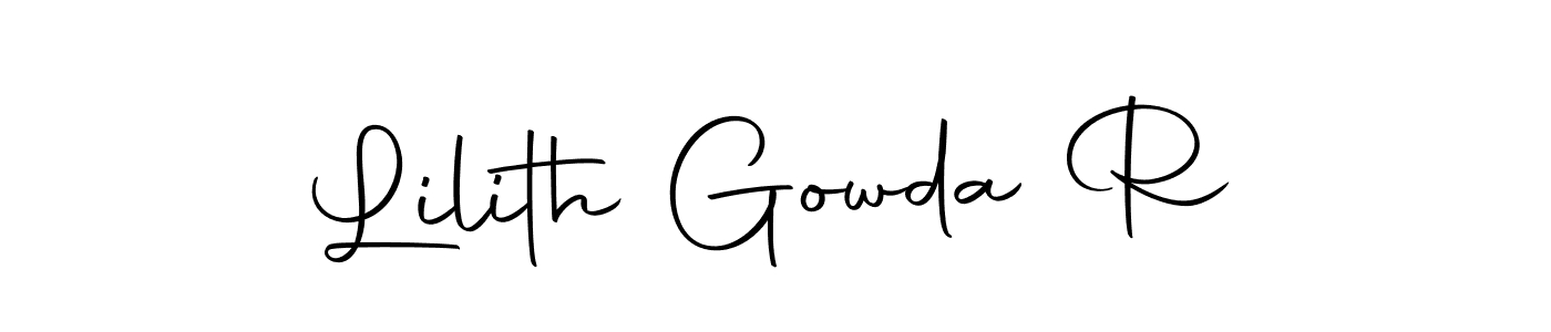 The best way (Autography-DOLnW) to make a short signature is to pick only two or three words in your name. The name Lilith Gowda R include a total of six letters. For converting this name. Lilith Gowda R signature style 10 images and pictures png