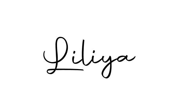 Design your own signature with our free online signature maker. With this signature software, you can create a handwritten (Autography-DOLnW) signature for name Liliya. Liliya signature style 10 images and pictures png