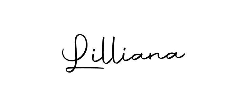 How to make Lilliana name signature. Use Autography-DOLnW style for creating short signs online. This is the latest handwritten sign. Lilliana signature style 10 images and pictures png