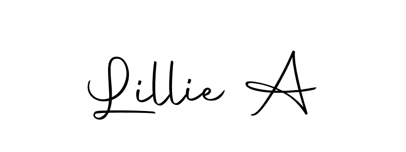 Use a signature maker to create a handwritten signature online. With this signature software, you can design (Autography-DOLnW) your own signature for name Lillie A. Lillie A signature style 10 images and pictures png