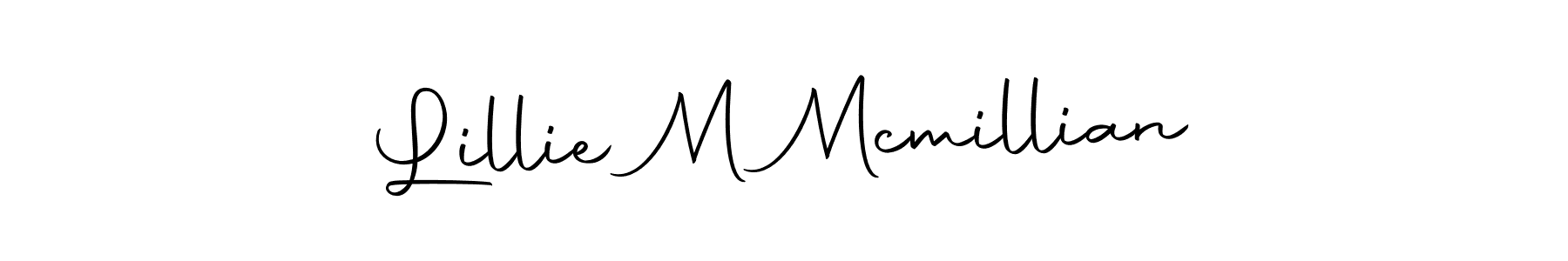 Make a beautiful signature design for name Lillie M Mcmillian. With this signature (Autography-DOLnW) style, you can create a handwritten signature for free. Lillie M Mcmillian signature style 10 images and pictures png