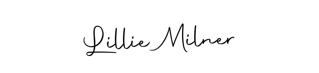 Make a beautiful signature design for name Lillie Milner. With this signature (Autography-DOLnW) style, you can create a handwritten signature for free. Lillie Milner signature style 10 images and pictures png