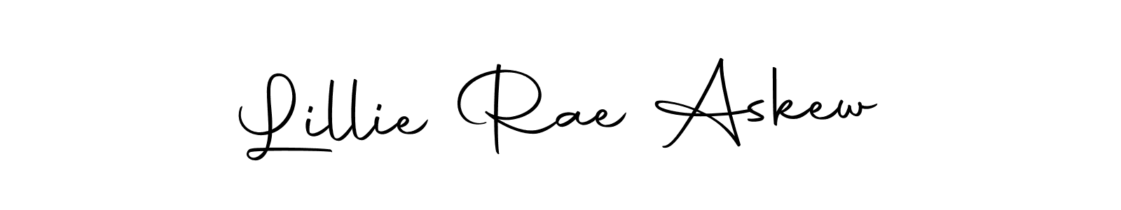 Make a short Lillie Rae Askew signature style. Manage your documents anywhere anytime using Autography-DOLnW. Create and add eSignatures, submit forms, share and send files easily. Lillie Rae Askew signature style 10 images and pictures png