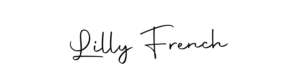 Create a beautiful signature design for name Lilly French. With this signature (Autography-DOLnW) fonts, you can make a handwritten signature for free. Lilly French signature style 10 images and pictures png