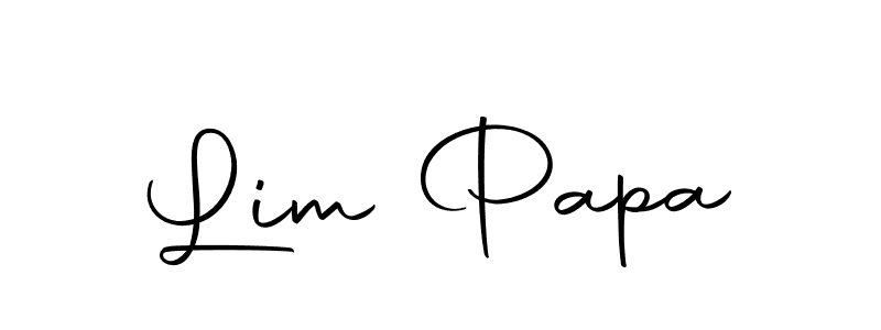 Design your own signature with our free online signature maker. With this signature software, you can create a handwritten (Autography-DOLnW) signature for name Lim Papa. Lim Papa signature style 10 images and pictures png