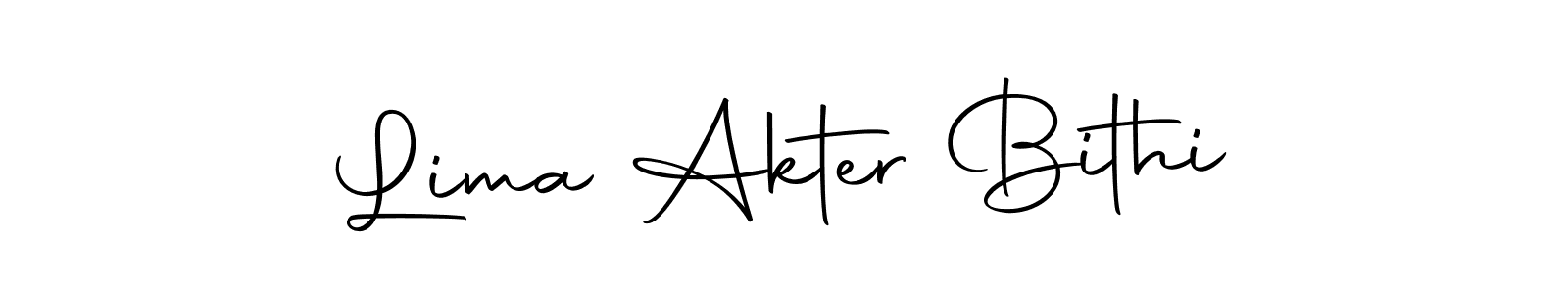 Use a signature maker to create a handwritten signature online. With this signature software, you can design (Autography-DOLnW) your own signature for name Lima Akter Bithi. Lima Akter Bithi signature style 10 images and pictures png