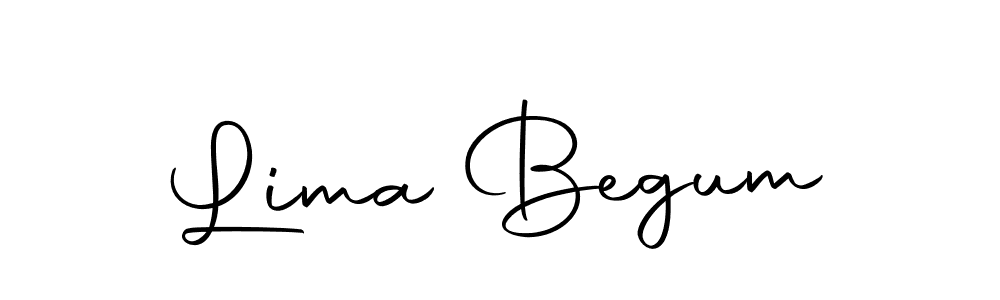 Create a beautiful signature design for name Lima Begum. With this signature (Autography-DOLnW) fonts, you can make a handwritten signature for free. Lima Begum signature style 10 images and pictures png