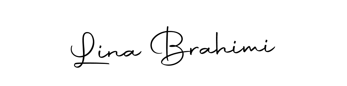 Similarly Autography-DOLnW is the best handwritten signature design. Signature creator online .You can use it as an online autograph creator for name Lina Brahimi. Lina Brahimi signature style 10 images and pictures png