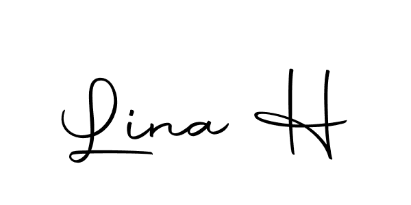 Similarly Autography-DOLnW is the best handwritten signature design. Signature creator online .You can use it as an online autograph creator for name Lina H. Lina H signature style 10 images and pictures png