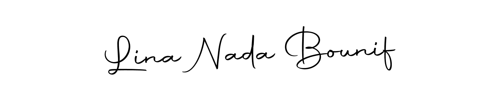 How to Draw Lina Nada Bounif signature style? Autography-DOLnW is a latest design signature styles for name Lina Nada Bounif. Lina Nada Bounif signature style 10 images and pictures png