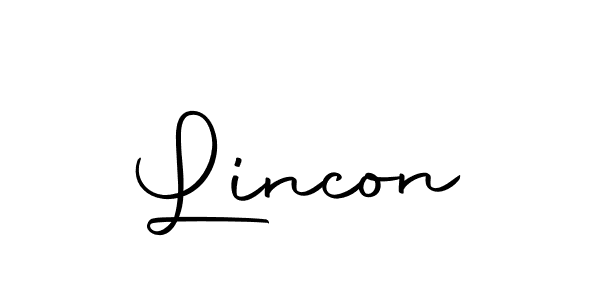 Design your own signature with our free online signature maker. With this signature software, you can create a handwritten (Autography-DOLnW) signature for name Lincon. Lincon signature style 10 images and pictures png