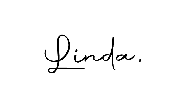 It looks lik you need a new signature style for name Linda,. Design unique handwritten (Autography-DOLnW) signature with our free signature maker in just a few clicks. Linda, signature style 10 images and pictures png