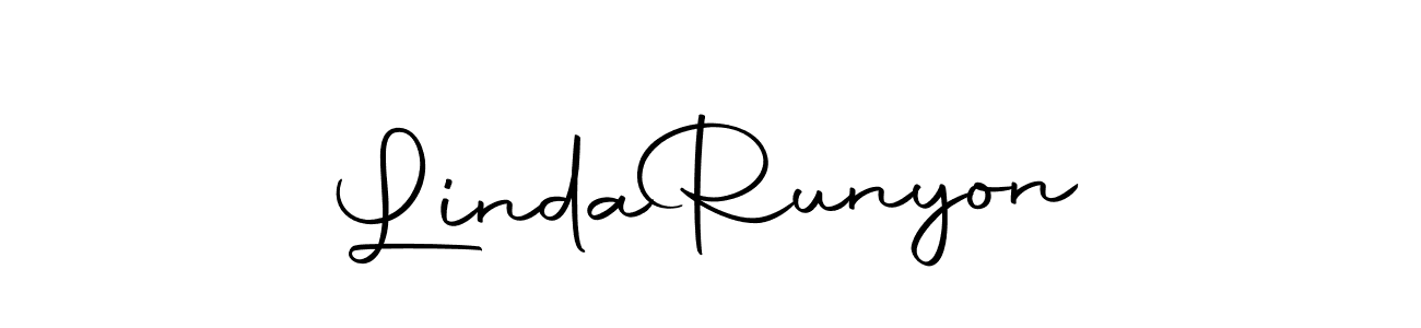 How to make Linda  Runyon name signature. Use Autography-DOLnW style for creating short signs online. This is the latest handwritten sign. Linda  Runyon signature style 10 images and pictures png