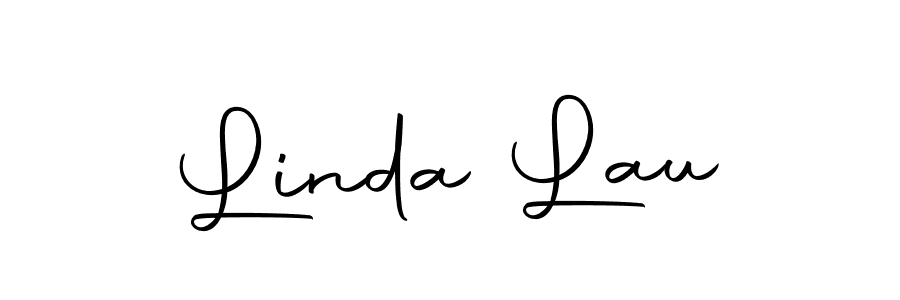 How to make Linda Lau name signature. Use Autography-DOLnW style for creating short signs online. This is the latest handwritten sign. Linda Lau signature style 10 images and pictures png