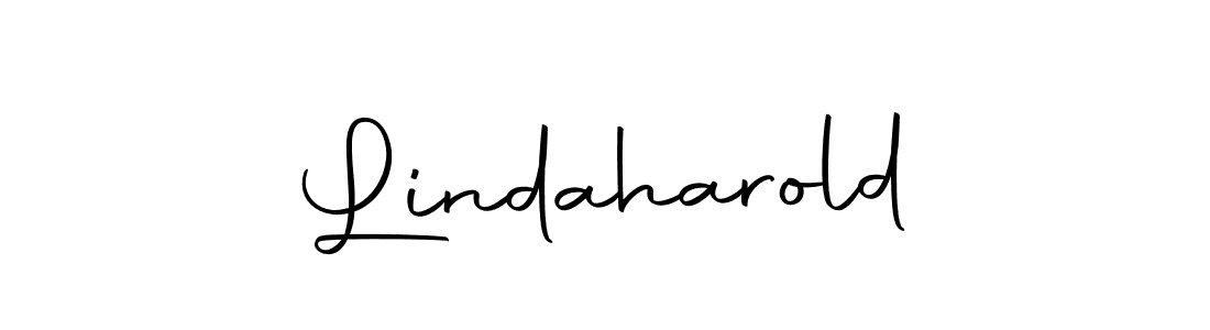 Design your own signature with our free online signature maker. With this signature software, you can create a handwritten (Autography-DOLnW) signature for name Lindaharold. Lindaharold signature style 10 images and pictures png