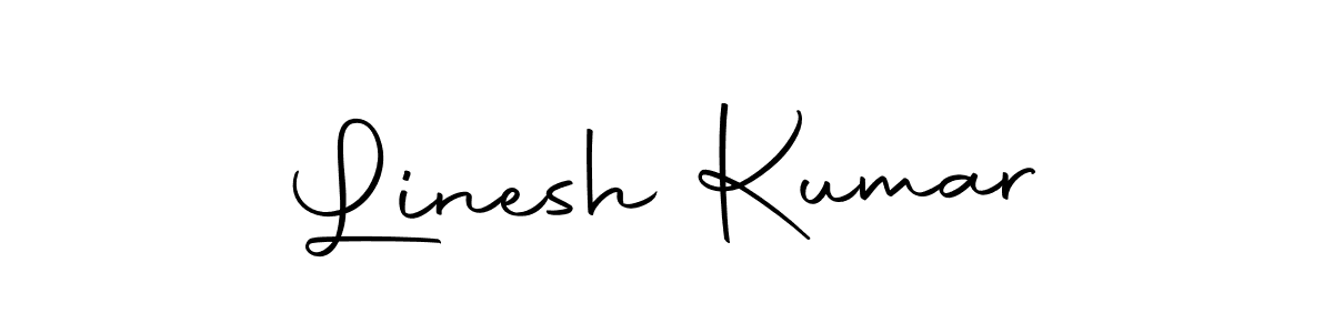 How to make Linesh Kumar name signature. Use Autography-DOLnW style for creating short signs online. This is the latest handwritten sign. Linesh Kumar signature style 10 images and pictures png
