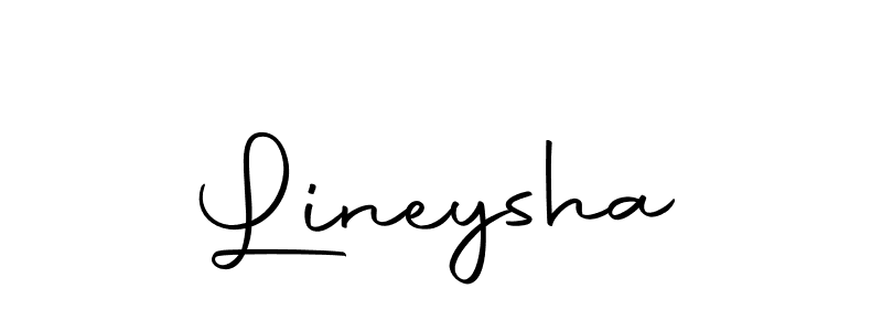 Use a signature maker to create a handwritten signature online. With this signature software, you can design (Autography-DOLnW) your own signature for name Lineysha. Lineysha signature style 10 images and pictures png