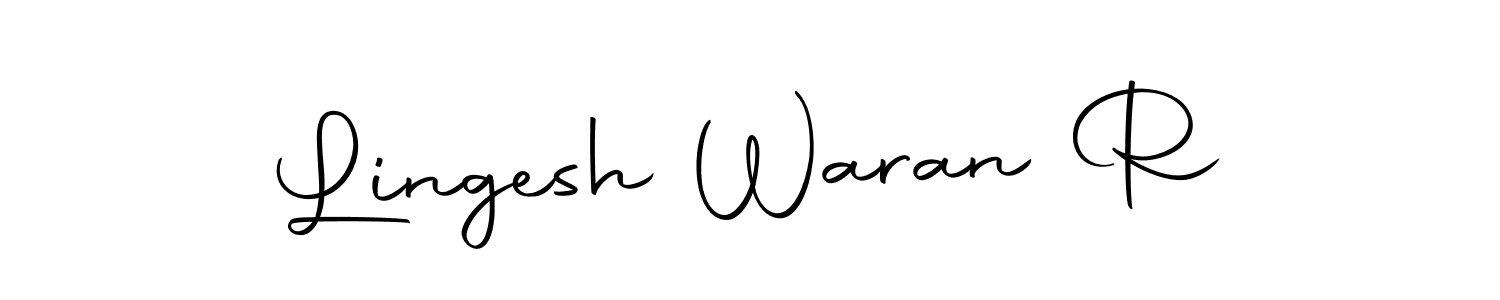 Use a signature maker to create a handwritten signature online. With this signature software, you can design (Autography-DOLnW) your own signature for name Lingesh Waran R. Lingesh Waran R signature style 10 images and pictures png