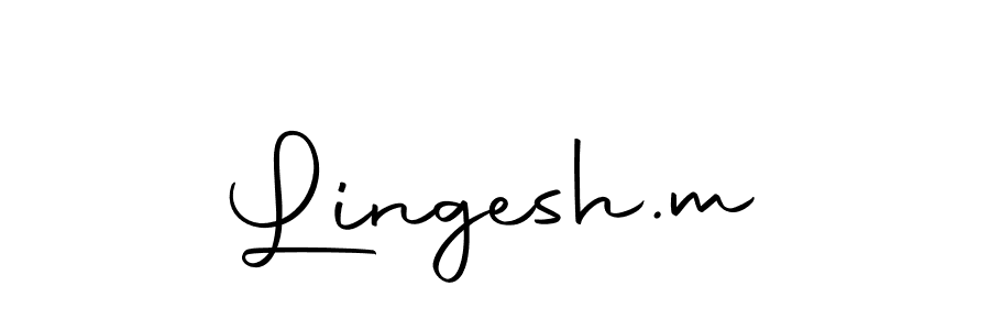 Lingesh.m stylish signature style. Best Handwritten Sign (Autography-DOLnW) for my name. Handwritten Signature Collection Ideas for my name Lingesh.m. Lingesh.m signature style 10 images and pictures png