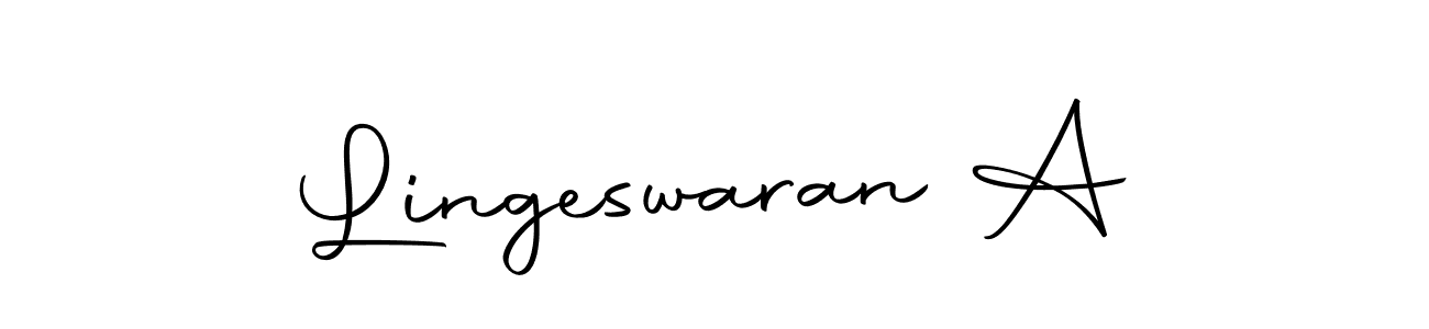 The best way (Autography-DOLnW) to make a short signature is to pick only two or three words in your name. The name Lingeswaran A include a total of six letters. For converting this name. Lingeswaran A signature style 10 images and pictures png