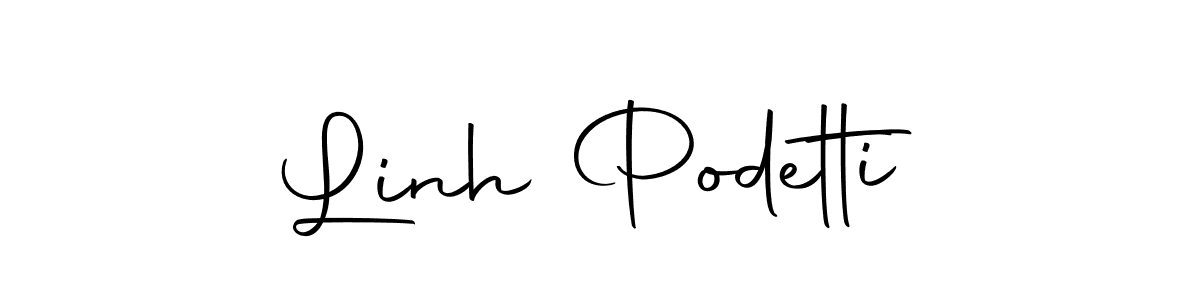 You should practise on your own different ways (Autography-DOLnW) to write your name (Linh Podetti) in signature. don't let someone else do it for you. Linh Podetti signature style 10 images and pictures png