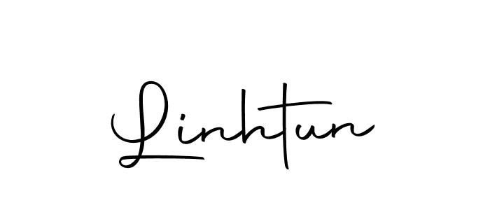 Design your own signature with our free online signature maker. With this signature software, you can create a handwritten (Autography-DOLnW) signature for name Linhtun. Linhtun signature style 10 images and pictures png