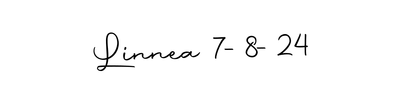 Linnea 7-8-24 stylish signature style. Best Handwritten Sign (Autography-DOLnW) for my name. Handwritten Signature Collection Ideas for my name Linnea 7-8-24. Linnea 7-8-24 signature style 10 images and pictures png