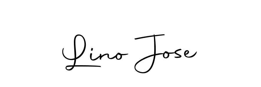 How to make Lino Jose name signature. Use Autography-DOLnW style for creating short signs online. This is the latest handwritten sign. Lino Jose signature style 10 images and pictures png