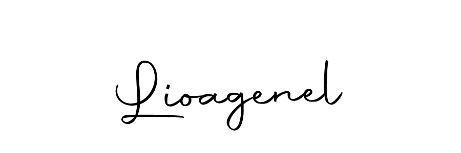 How to make Lioagenel name signature. Use Autography-DOLnW style for creating short signs online. This is the latest handwritten sign. Lioagenel signature style 10 images and pictures png