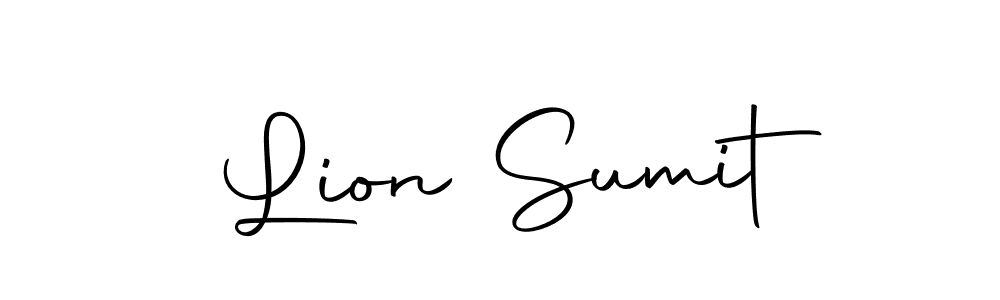 Create a beautiful signature design for name Lion Sumit. With this signature (Autography-DOLnW) fonts, you can make a handwritten signature for free. Lion Sumit signature style 10 images and pictures png