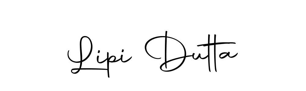 How to make Lipi Dutta name signature. Use Autography-DOLnW style for creating short signs online. This is the latest handwritten sign. Lipi Dutta signature style 10 images and pictures png