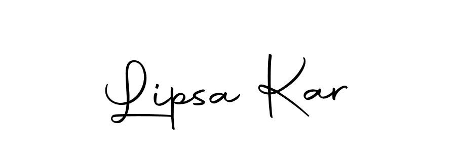 You should practise on your own different ways (Autography-DOLnW) to write your name (Lipsa Kar) in signature. don't let someone else do it for you. Lipsa Kar signature style 10 images and pictures png