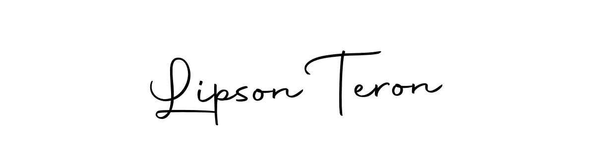 This is the best signature style for the Lipson Teron name. Also you like these signature font (Autography-DOLnW). Mix name signature. Lipson Teron signature style 10 images and pictures png