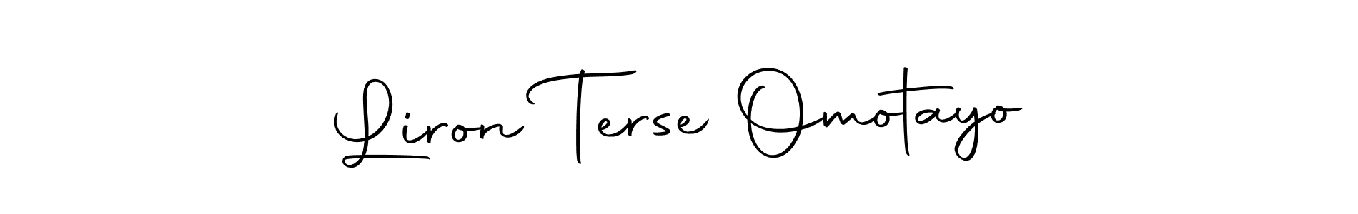 This is the best signature style for the Liron Terse Omotayo name. Also you like these signature font (Autography-DOLnW). Mix name signature. Liron Terse Omotayo signature style 10 images and pictures png