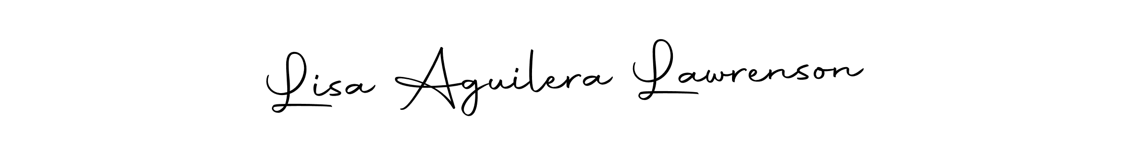 Make a beautiful signature design for name Lisa Aguilera Lawrenson. With this signature (Autography-DOLnW) style, you can create a handwritten signature for free. Lisa Aguilera Lawrenson signature style 10 images and pictures png