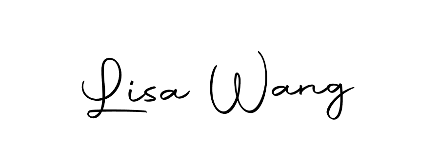 if you are searching for the best signature style for your name Lisa Wang. so please give up your signature search. here we have designed multiple signature styles  using Autography-DOLnW. Lisa Wang signature style 10 images and pictures png